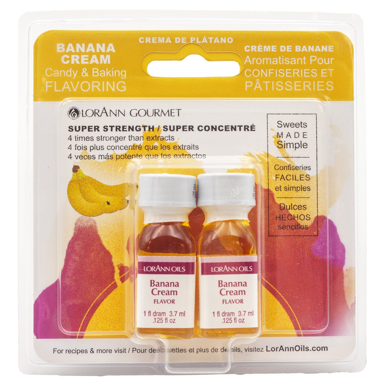 LorAnn Oils Banana Cream Super Strength Flavor, 1 Dram Twin Pack